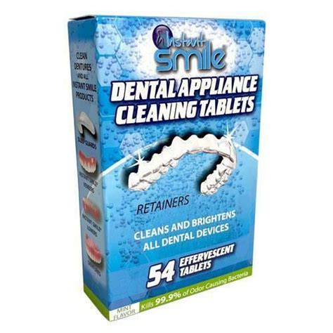 Instant Smile Mint Effervescent Denture Dental Appliance Cleaning