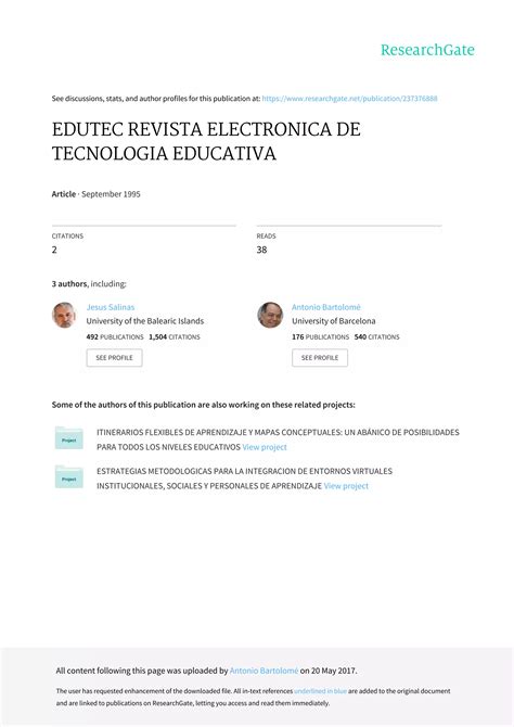 Edutec Revista Electronica De Tecnologia Educativa Pdf