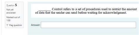 Solved Question 1 Not yet answered ARQ stands for Marked out | Chegg.com 