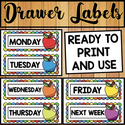 Printable Days Of The Week Labels