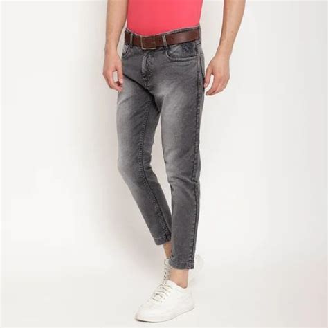 Slim Fit Plain Men Denim Jeans Grey At Rs Piece In New Delhi Id