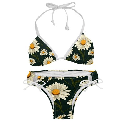 Daisy Two Pack Bikini Set With Detachable Sponge And Adjustable Strap