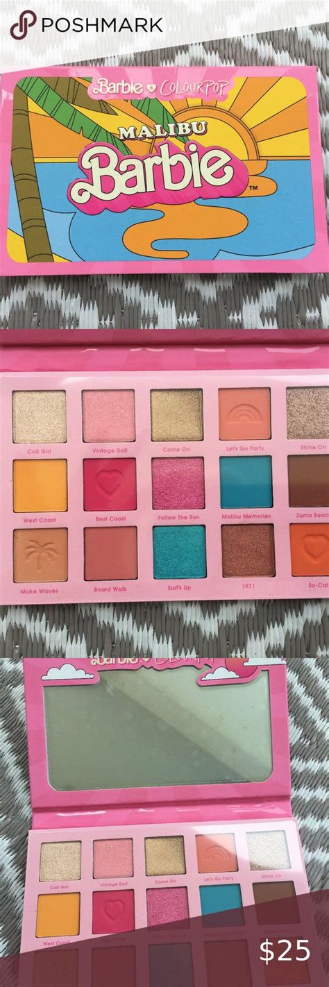 Colourpop Malibu Barbie Eyeshadow Palette Eyeshadow Shades Eyeshadow