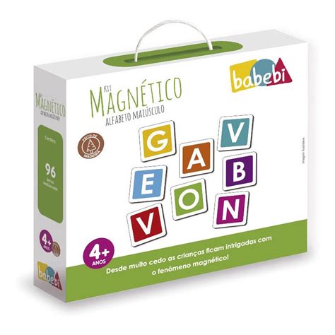 Kit Imã Alfabeto Letras Maiúsculas Quadro Lousa Magnético no Shoptime