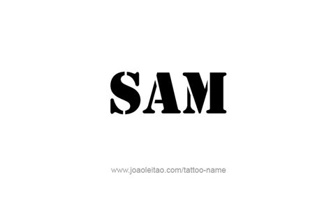 Sam Name Tattoo Designs