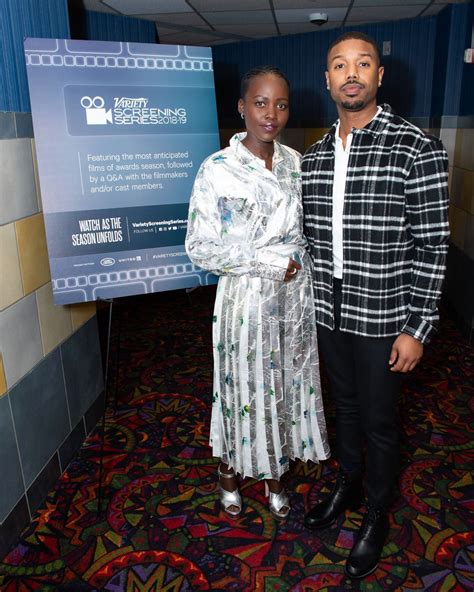 LUPITA NYONG’O and Michael B. Jordan at Black Panther Special Screening ...