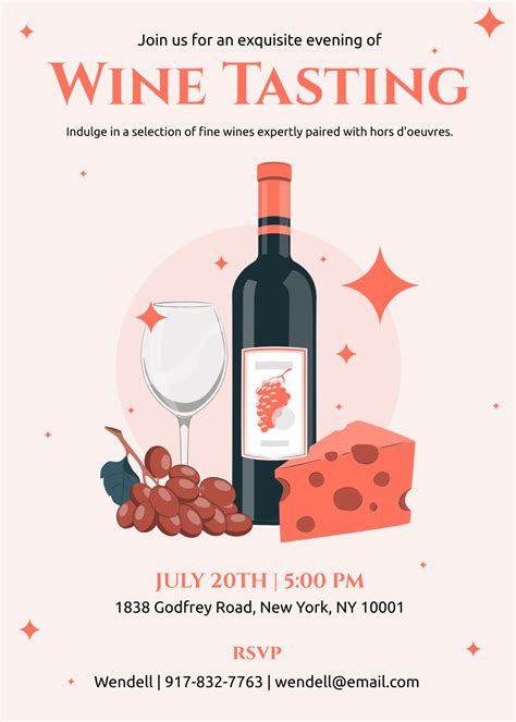 Free Printable Wine Tasting Invitation To Customize Online