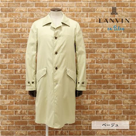 【未使用】1円 春夏 Lanvin En Bleu 50サイズ バルカラー コート 軽量 撥水 美艶ストレッチ 無地 エレガント ランバン