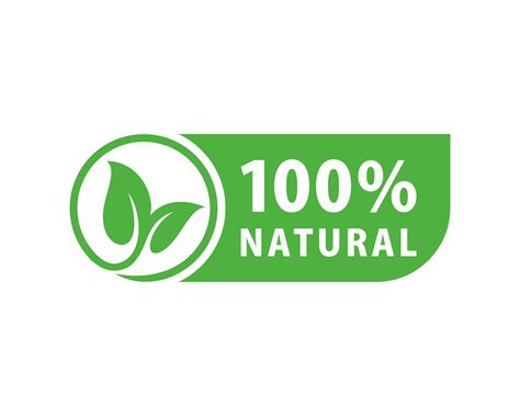 Percent Natural Label Sticker Badge Vector Percent Organic