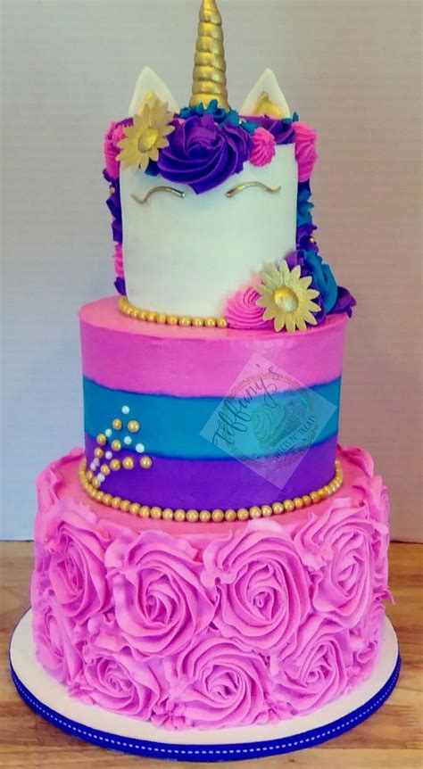 Vibrant And Beautiful Unicorn Decorated Cake By Tiffany Cakesdecor