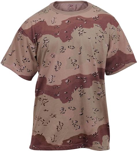 Six Color Desert Camouflage Military Short Sleeve T Shirt Camouflage