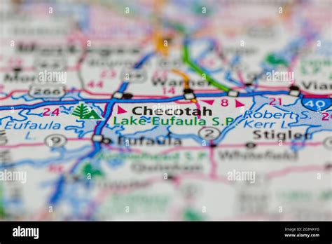 Map of checotah oklahoma hi-res stock photography and images - Alamy