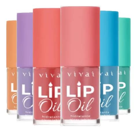 Kit Atacado Lip Oil Gloss Hidratante Vivai Acabamento Brilhante Cor