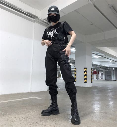 Street Goth Techwear Female Techwear Techwear Women Cute Casual Outfits