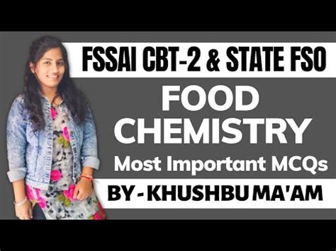 Food Chemistry Important MCQs FSSAI CBT 2 TSPSC FSO HPSC FSO