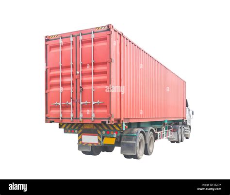 Trailer truck and cargo container for shipping and transportation work ...