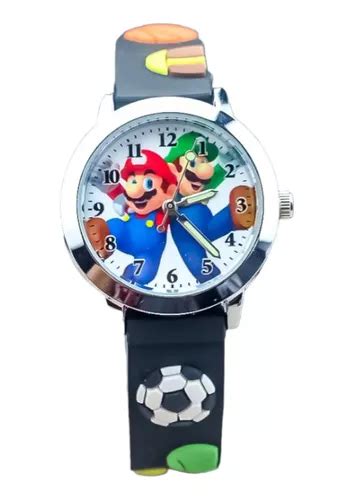 Reloj Pulsera Mario Bros Funcion Análogo Agujas Niños Cuotas sin interés