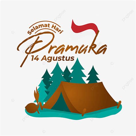 Dise O De Selamat Hari Pramuka Con Concepto De Campamento Png Hari