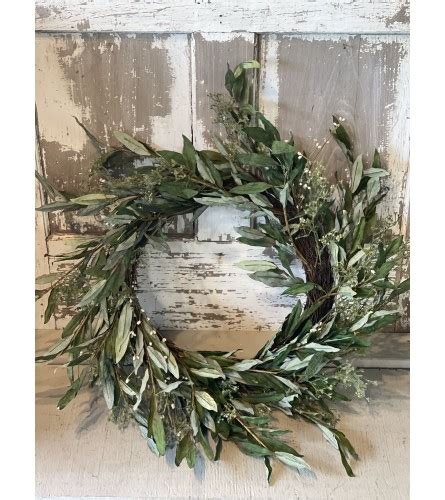 Dried Olive Leaf Wreath - Send to Madisonville, KY Today!