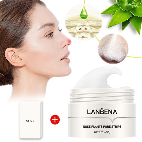 Lanbena Blackhead Remover Cream Facial Nose Mask Plant Pore Strips Acne