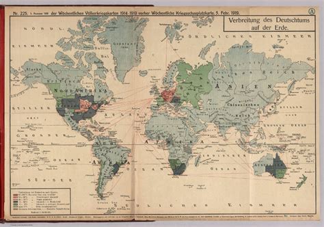 World War I Map German Nr 225 Military Events February 5 1919