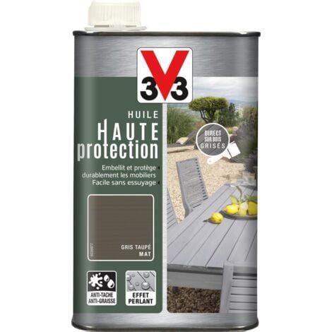 Huile Bois Ext Rieur Haute Protection Opaque V Gris Taup L