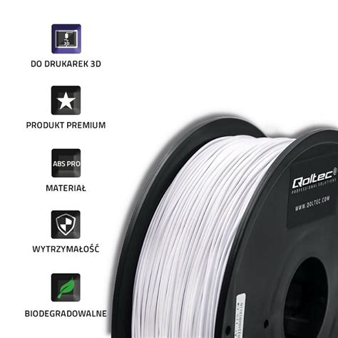 Profesjonalny Filament Do Druku D Abs Pro Mm Kg Bia Y W