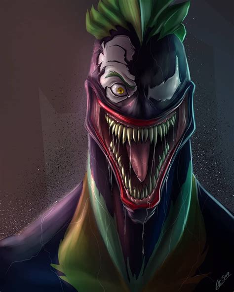 New Illustration This Week Venom Combined With The Joker Marvel