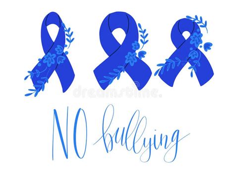 National Bullying Prevention Month October Web Banner. Blue Support and ...