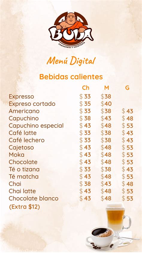 menú | Cafeteria Buda