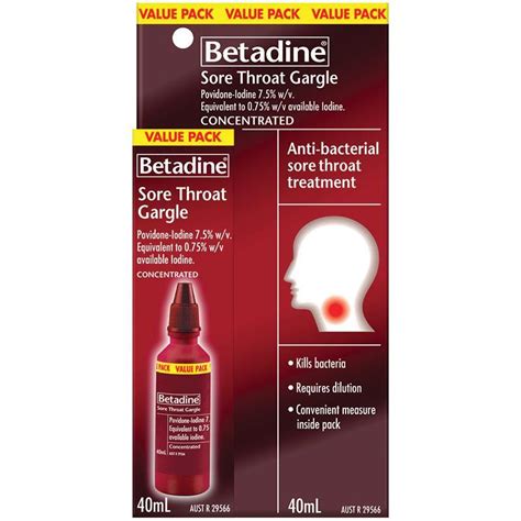 buy betadine sore throat gargle ml   chemist warehouse