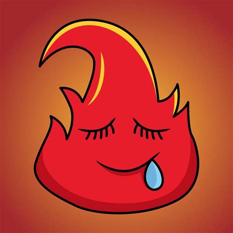 Fire emoji character cartoon illustration 21619740 Vector Art at Vecteezy