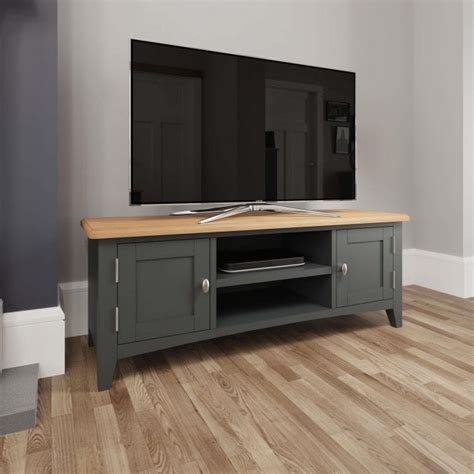 Grenada Large Tv Unit Grey Big Furniture Warehouse