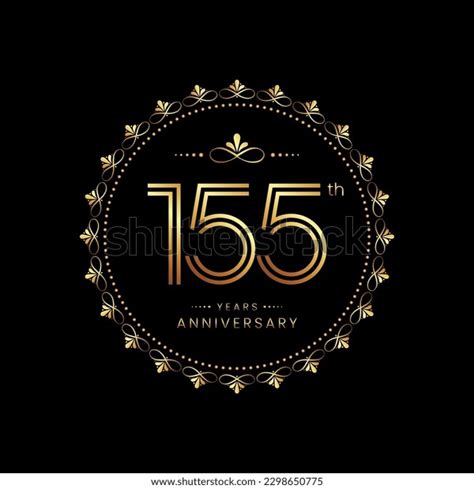 anniversary logo golden number celebration stock vector royalty