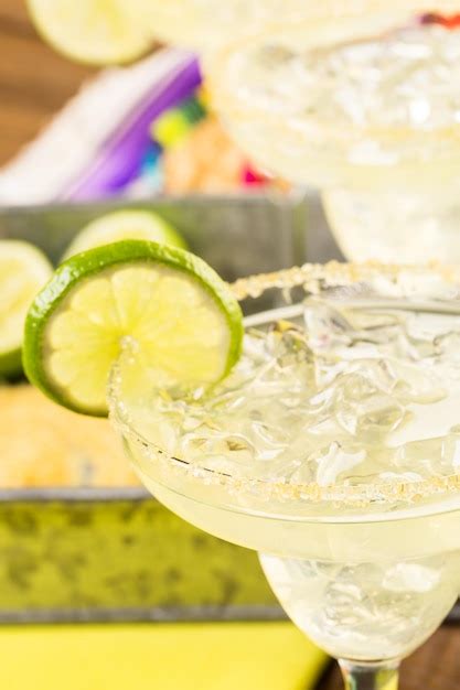 Premium Photo Classic Lime Margaritas On The Rocks