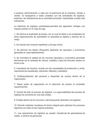 Gerencia De Logistica Pdf