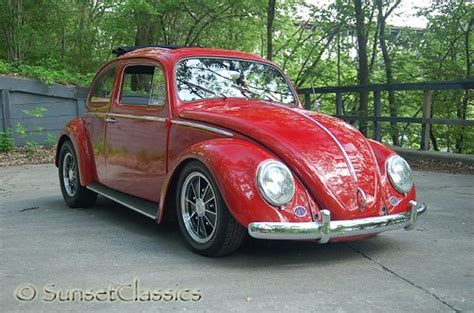 1963 Ragtop Vw Beetle A Shiny Sporty Red Vw Beetle Sportin Flickr