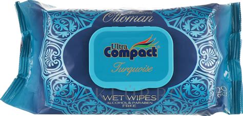 Ultra Compact Ottoman Wet Wipes Șervețele umede cu supapă Turcoaz