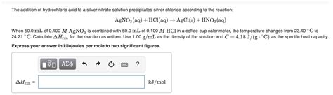 Answered The Addition Of Hydrochloric Acid To A Bartleby