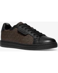 Michael Kors Keating Empire Logo Jacquard And Leather Sneaker For Men