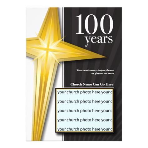 Customizable 100 Year Church Anniversary Card | Zazzle