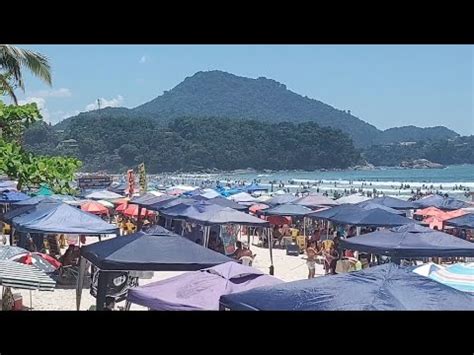 Praia Grande Lotada Em Ubatuba Sp V Spera De Natal Youtube