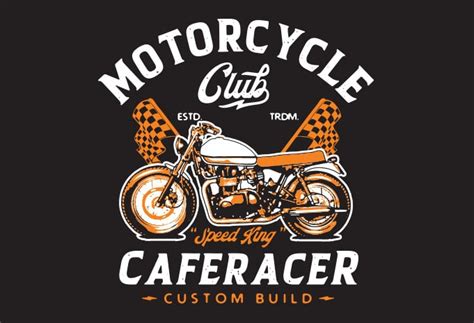 motorcycle club print ready t shirt design - Buy t-shirt designs