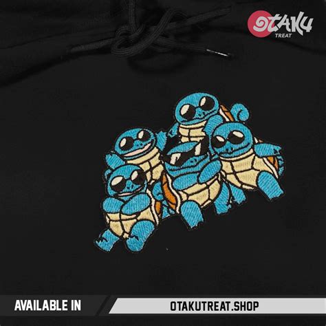 Squirtle Squad PKM Embroidered T-shirt / Hoodie - Otaku Treat