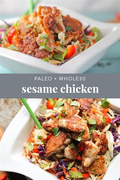 Paleo Sesame Chicken Recipe Whole30 40 Aprons