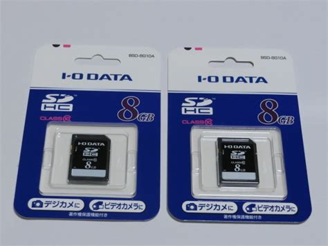 【未使用】未使用 Sdhcメモリーカード 8gb I・odata 2枚セット Bsd 8g10a 黒の落札情報詳細 ヤフオク落札価格検索