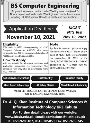 Dr Aq Khan Institute Of Computer Sciences And Information Technology