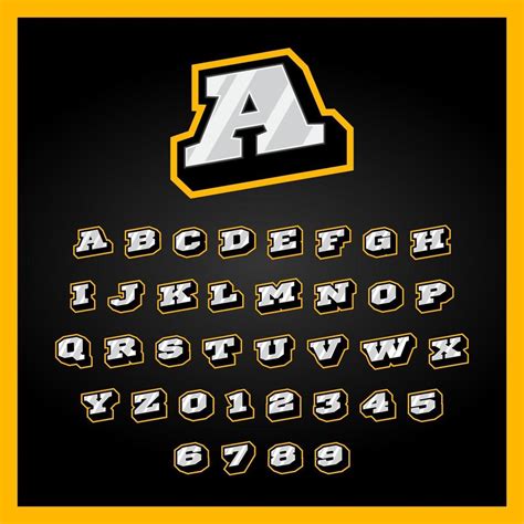 Sport letter font set 2031695 Vector Art at Vecteezy