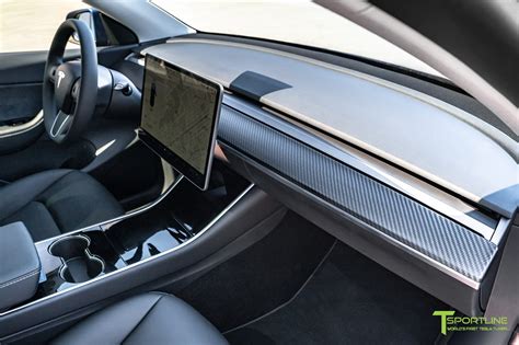 Tesla Model 3y Carbon Fiber Dash Panel T Sportline Tesla Model S 3 X And Y Accessories