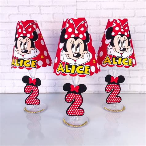 Centro De Mesa Abajur Minnie Elo7 Produtos Especiais